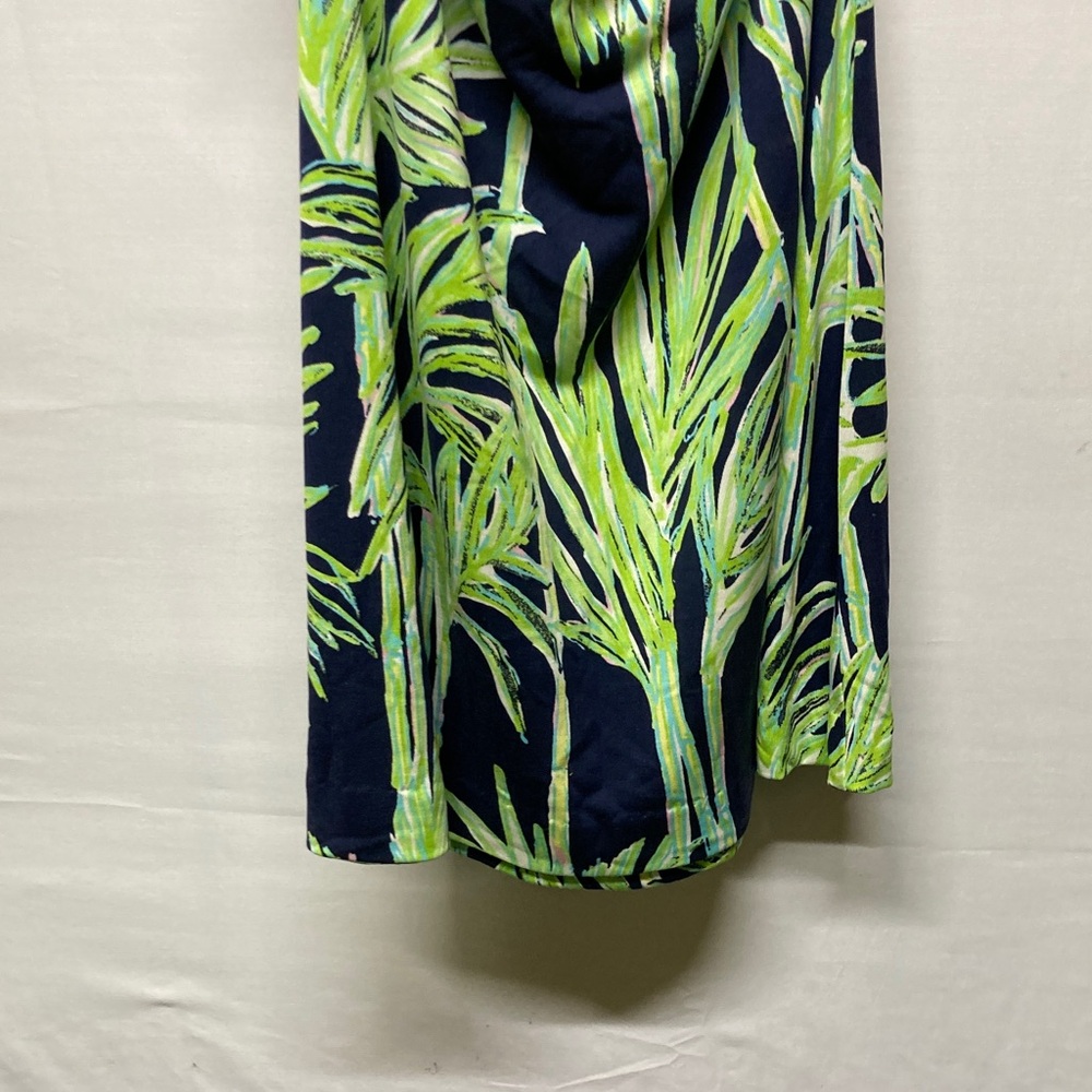 Lilly Pulitzer Tropical Navy & Lime Halter Dress with Chain Detail - Picture 3 of 6